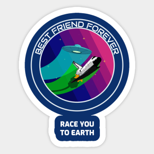 Interstellar BFFs: Race You To Earth! Sticker